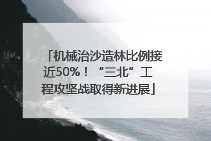 机械治沙造林比例接近50%！“三北”工程攻坚战取得新进展
