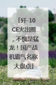歼-10CE火出圈，不愧是猛龙！国产战机霸气名称大盘点