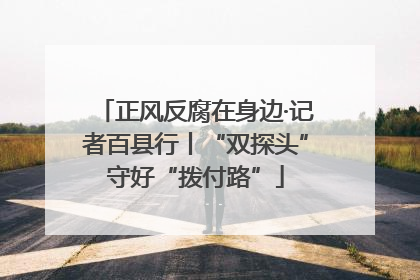 正风反腐在身边·记者百县行丨“双探头”守好“拨付路”