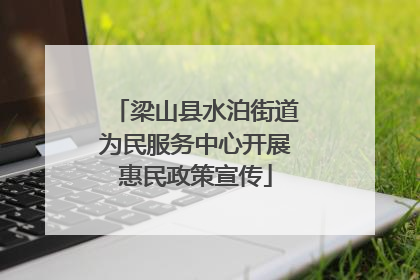 梁山县水泊街道为民服务中心开展惠民政策宣传