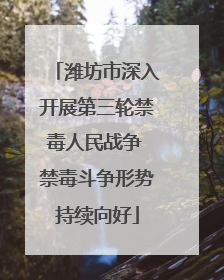 潍坊市深入开展第三轮禁毒人民战争 禁毒斗争形势持续向好