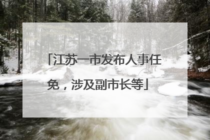 江苏一市发布人事任免，涉及副市长等