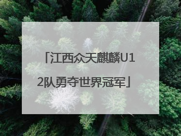 江西众天麒麟U12队勇夺世界冠军