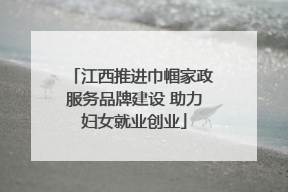 江西推进巾帼家政服务品牌建设 助力妇女就业创业