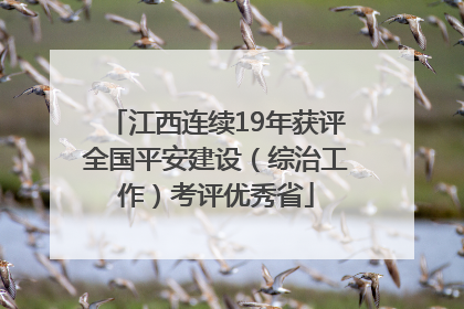 江西连续19年获评全国平安建设（综治工作）考评优秀省
