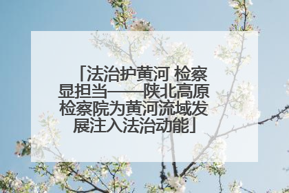 法治护黄河 检察显担当——陕北高原检察院为黄河流域发展注入法治动能