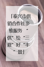 泰兴市供销合作社多维服务 “供”绘“三夏”好“丰”景