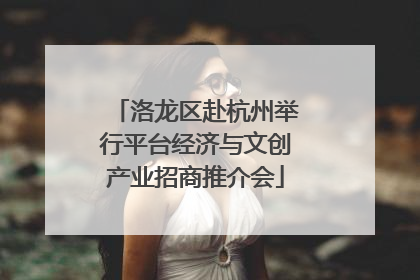 洛龙区赴杭州举行平台经济与文创产业招商推介会