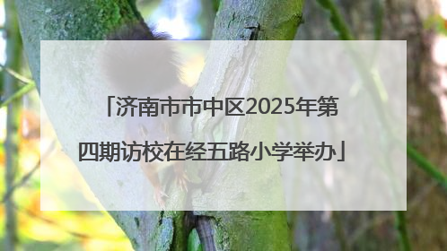 济南市市中区2025年第四期访校在经五路小学举办