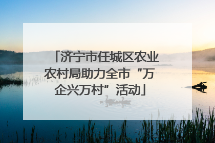 济宁市任城区农业农村局助力全市“万企兴万村”活动