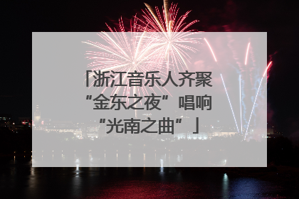浙江音乐人齐聚“金东之夜”唱响“光南之曲”