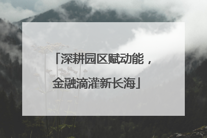 深耕园区赋动能，金融滴灌新长海