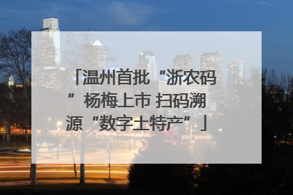 温州首批“浙农码”杨梅上市 扫码溯源“数字土特产”