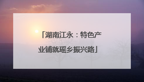 湖南江永：特色产业铺就瑶乡振兴路