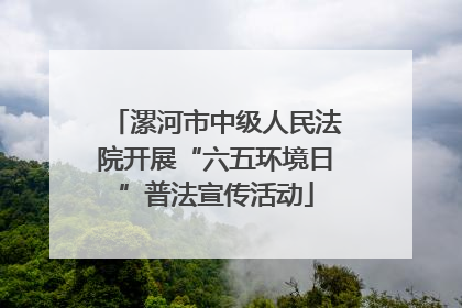 漯河市中级人民法院开展“六五环境日”普法宣传活动