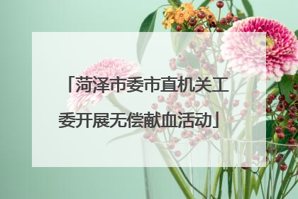 菏泽市委市直机关工委开展无偿献血活动