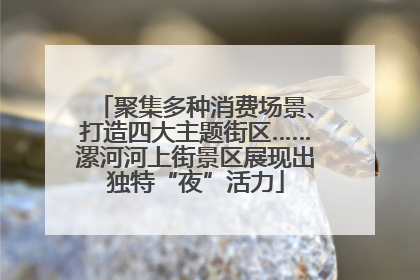 聚集多种消费场景、打造四大主题街区……漯河河上街景区展现出独特“夜”活力