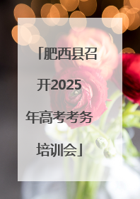 肥西县召开2025年高考考务培训会
