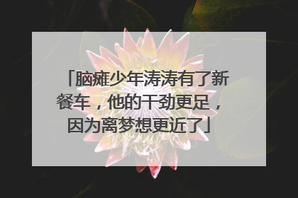 脑瘫少年涛涛有了新餐车，他的干劲更足，因为离梦想更近了