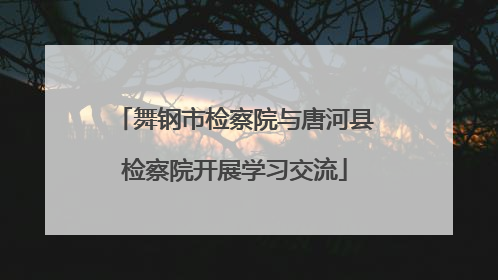 舞钢市检察院与唐河县检察院开展学习交流
