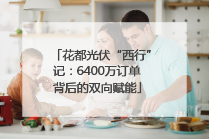 花都光伏“西行”记：6400万订单背后的双向赋能