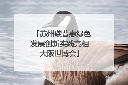 苏州碳普惠绿色发展创新实践亮相大阪世博会