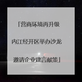 营商环境再升级 内江经开区举办沙龙邀请企业建言献策