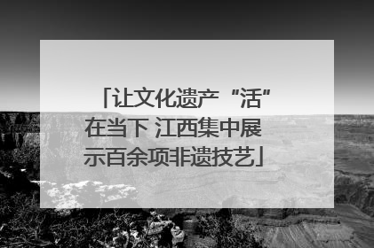让文化遗产“活”在当下 江西集中展示百余项非遗技艺