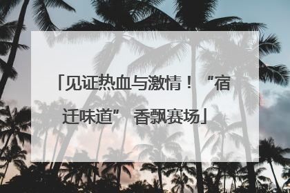 见证热血与激情！“宿迁味道” 香飘赛场