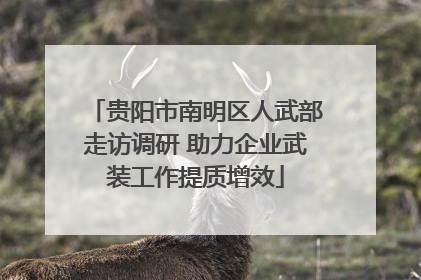 贵阳市南明区人武部走访调研 助力企业武装工作提质增效