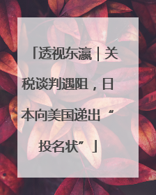 透视东瀛｜关税谈判遇阻，日本向美国递出“投名状”