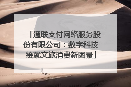 通联支付网络服务股份有限公司：数字科技绘就文旅消费新图景