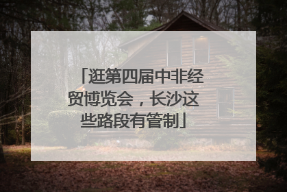 逛第四届中非经贸博览会，长沙这些路段有管制