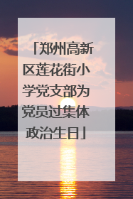 郑州高新区莲花街小学党支部为党员过集体政治生日