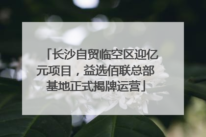 长沙自贸临空区迎亿元项目，益选佰联总部基地正式揭牌运营