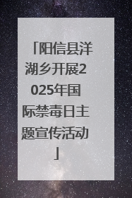 阳信县洋湖乡开展2025年国际禁毒日主题宣传活动