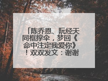 陈乔恩、阮经天同框撑伞，梦回《命中注定我爱你》！双双发文：谢谢我们都没变