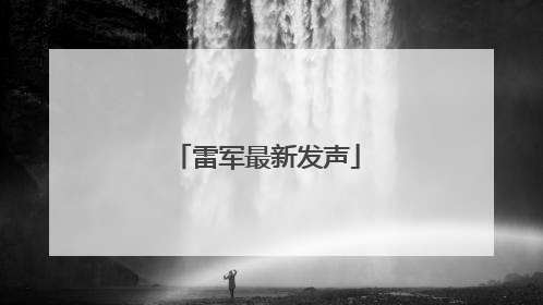 雷军最新发声