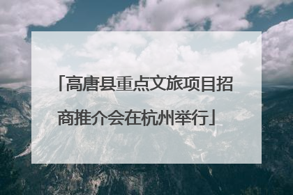 高唐县重点文旅项目招商推介会在杭州举行