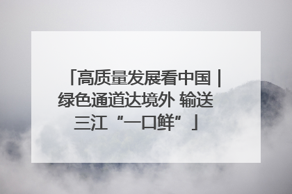 高质量发展看中国｜绿色通道达境外 输送三江“一口鲜”