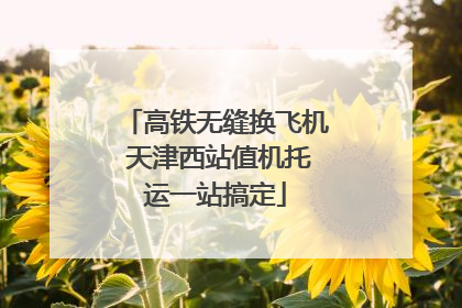高铁无缝换飞机 天津西站值机托运一站搞定