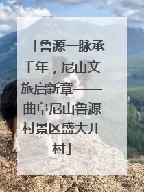 鲁源一脉承千年，尼山文旅启新章——曲阜尼山鲁源村景区盛大开村