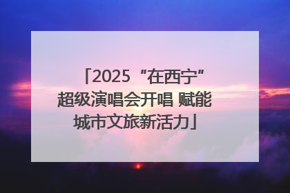 2025“在西宁”超级演唱会开唱 赋能城市文旅新活力