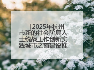 2025年杭州市新的社会阶层人士统战工作创新实践城市之窗建设推进会在拱墅召开
