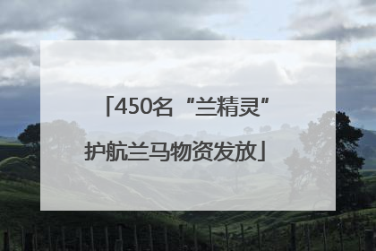 450名“兰精灵”护航兰马物资发放