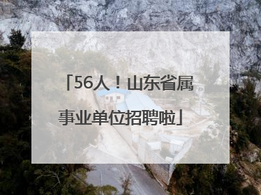 56人！山东省属事业单位招聘啦