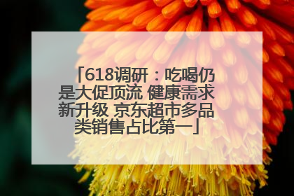 618调研：吃喝仍是大促顶流 健康需求新升级 京东超市多品类销售占比第一